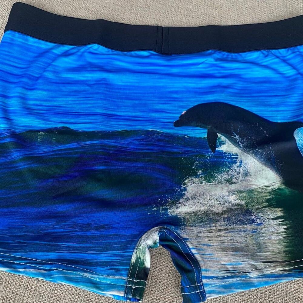 Size Medium New in package Men’s dolphin boxer briefs gift gag gift cruise beach